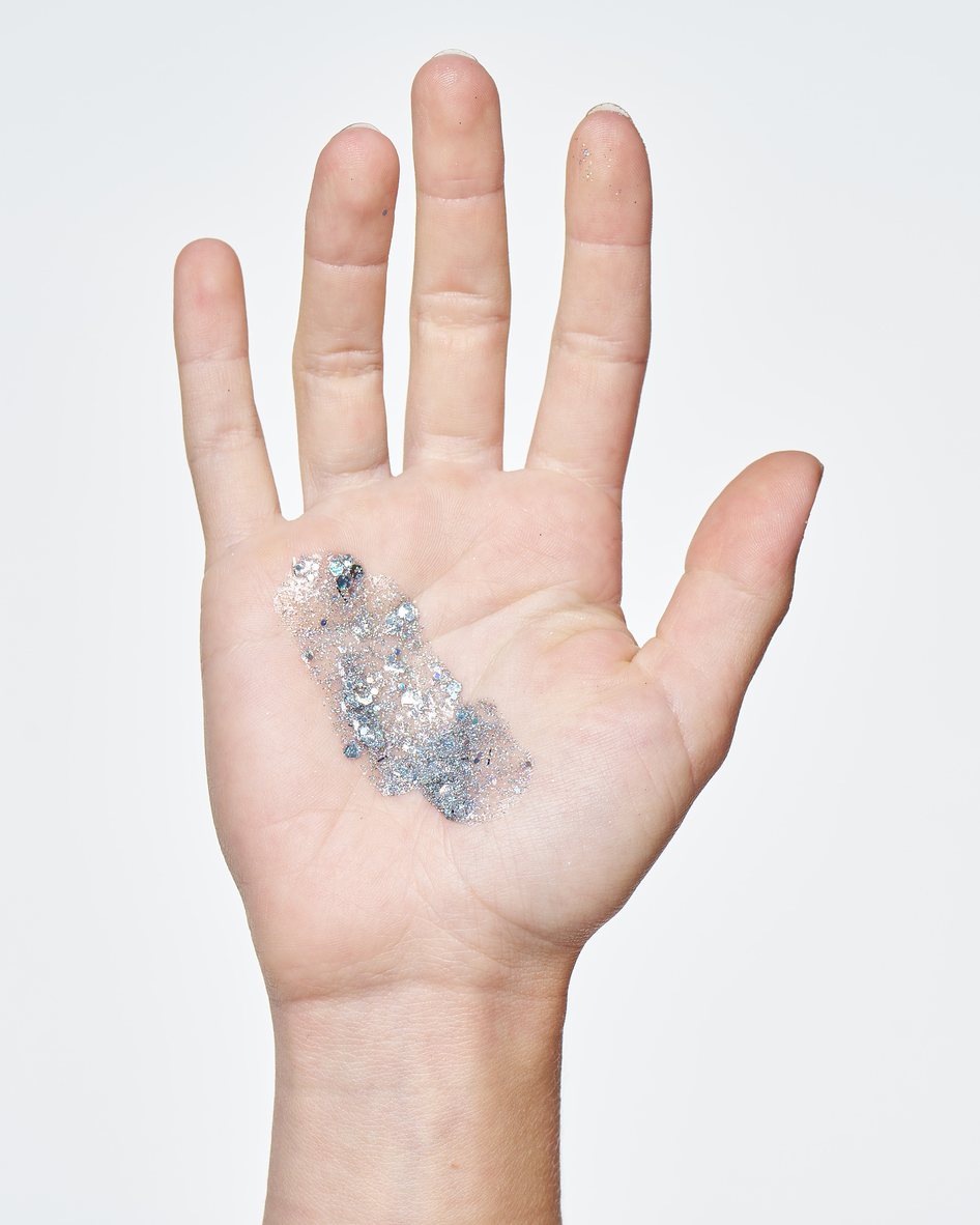 A palmful of Prismatic Abalone glitter